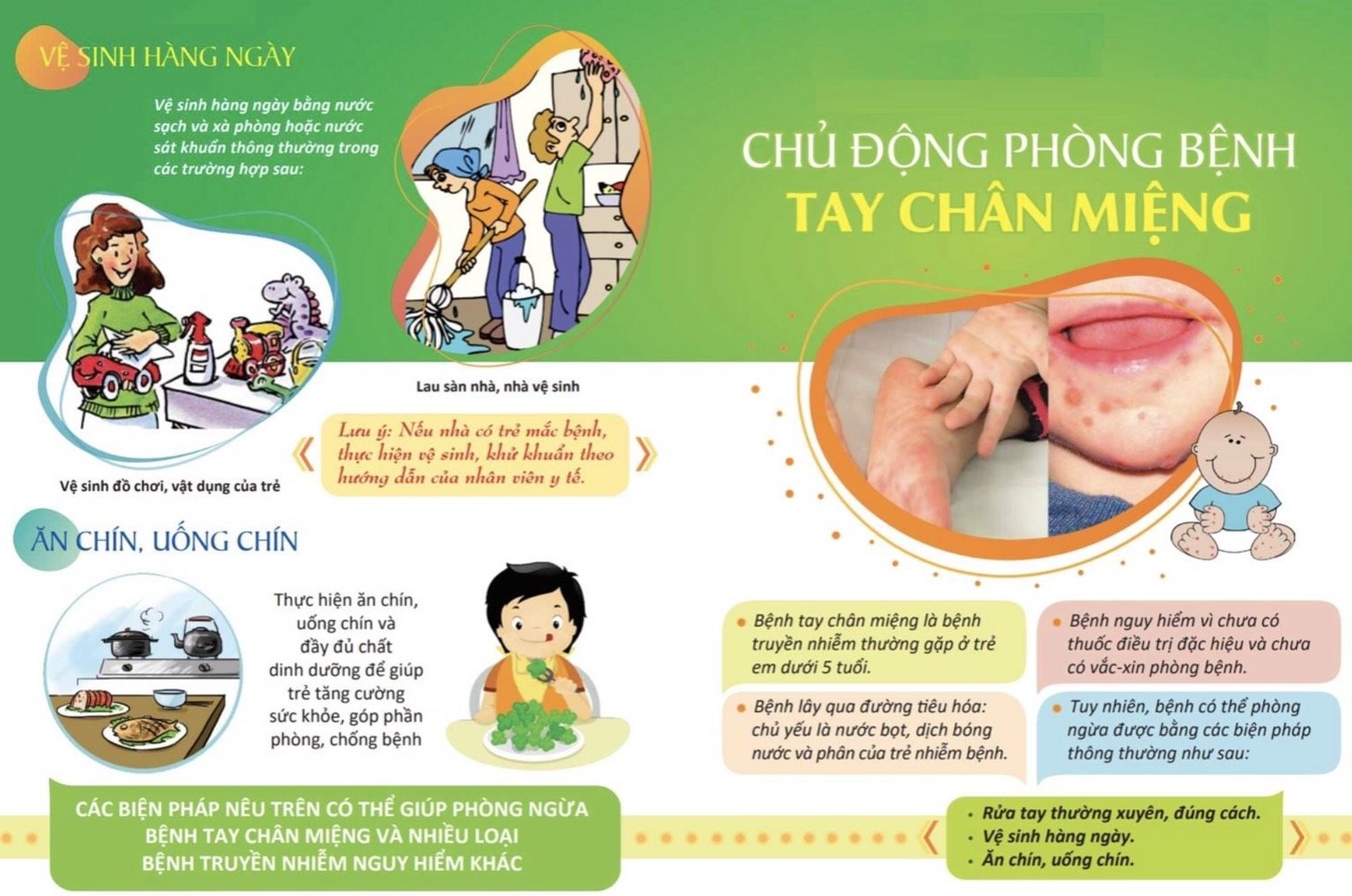 Tăng cường công tác phòng, chống dịch bệnh tay chân miệng